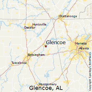 Glencoe,Alabama Map