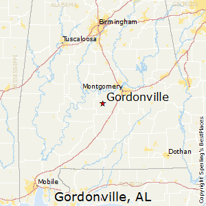 Gordonville,Alabama Map