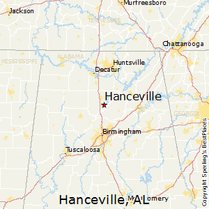 Hanceville,Alabama Map