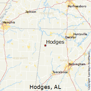 Hodges,Alabama Map