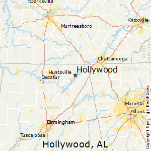 Hollywood,Alabama Map