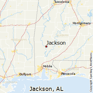 Jackson,Alabama Map