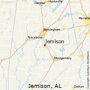 Jemison,Alabama Map