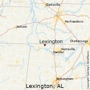 Lexington,Alabama Map