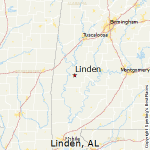 Linden,Alabama Map