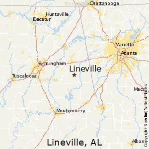 Lineville,Alabama Map