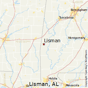 Lisman,Alabama Map