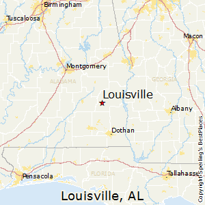 Louisville,Alabama Map