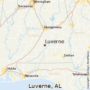 Luverne,Alabama Map