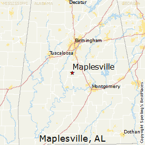 Maplesville,Alabama Map