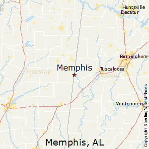 Memphis,Alabama Map