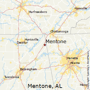 Mentone,Alabama Map