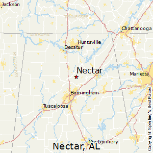 Nectar,Alabama Map
