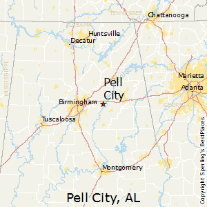 Pell_City,Alabama Map
