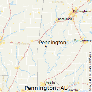 Pennington,Alabama Map
