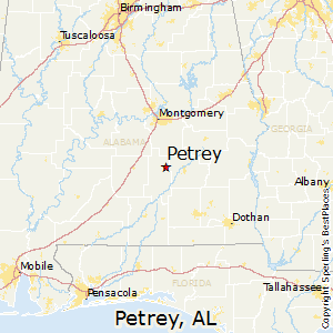 Petrey,Alabama Map