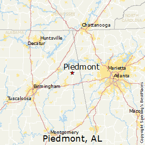 Piedmont,Alabama Map