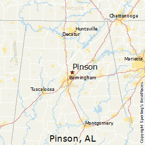 Pinson,Alabama Map