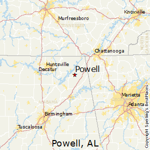 Powell,Alabama Map