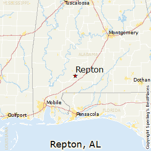 Repton,Alabama Map