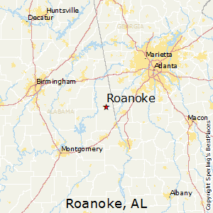 Roanoke,Alabama Map