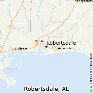 Robertsdale,Alabama Map