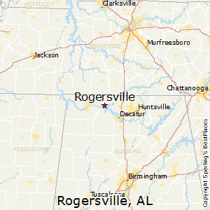 Rogersville,Alabama Map