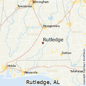 Rutledge,Alabama Map