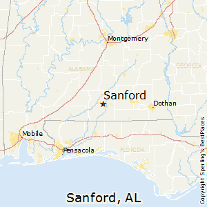 Sanford,Alabama Map