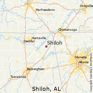 Shiloh,Alabama Map