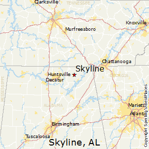 Skyline,Alabama Map