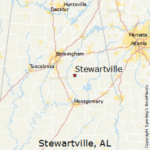 Stewartville,Alabama Map