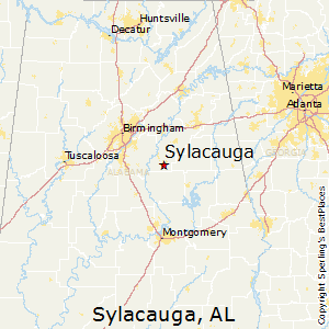 Sylacauga,Alabama Map