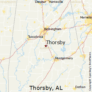 Thorsby,Alabama Map