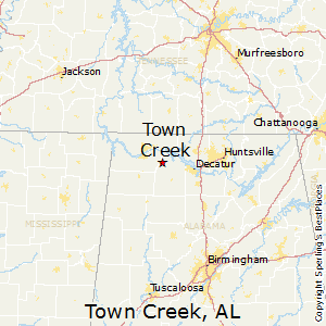 Town_Creek,Alabama Map