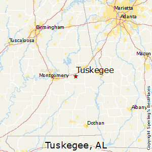 Tuskegee,Alabama Map