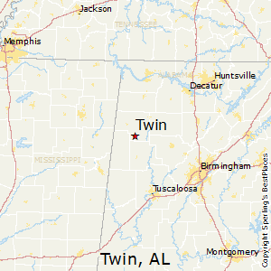 Twin,Alabama Map