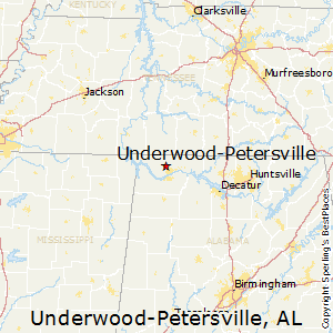 Underwood-Petersville,Alabama Map