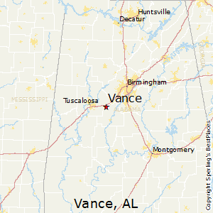 Vance,Alabama Map