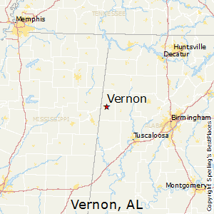 Vernon,Alabama Map