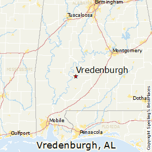 Vredenburgh,Alabama Map