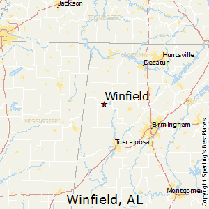 Winfield,Alabama Map