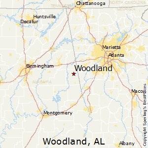 Woodland,Alabama Map
