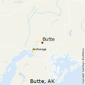 Butte,Alaska Map