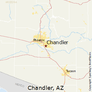 Chandler,Arizona Map