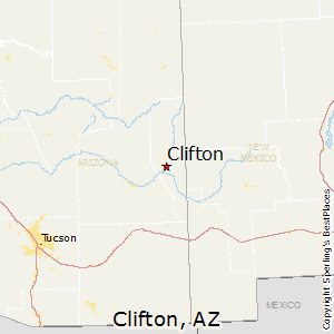 Clifton,Arizona Map