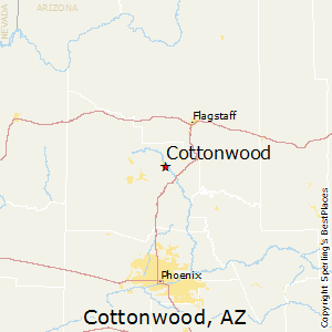 Cottonwood,Arizona Map