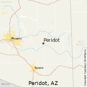 Peridot,Arizona Map