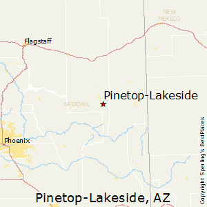 Pinetop-Lakeside,Arizona Map