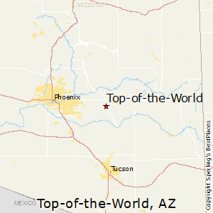 Top-of-the-World,Arizona Map